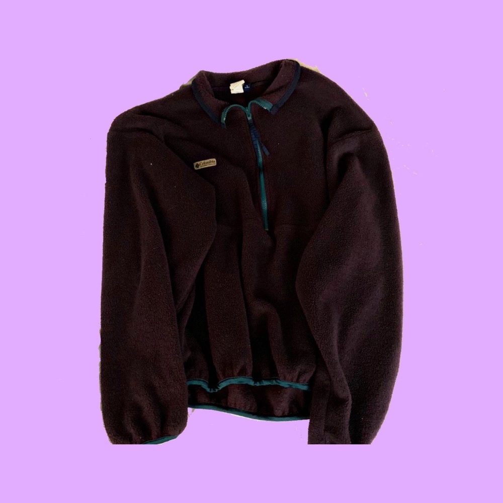 purple columbia quarter zip